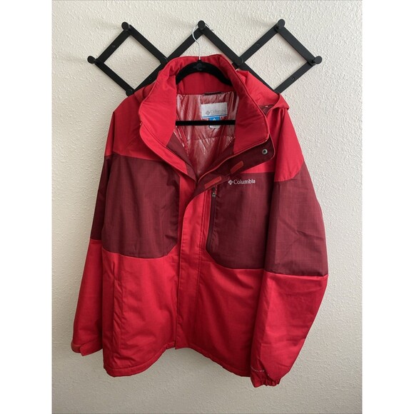 Columbia Omni-tech Ski Winter Jacket Red Men’s XXL - Picture 1 of 12